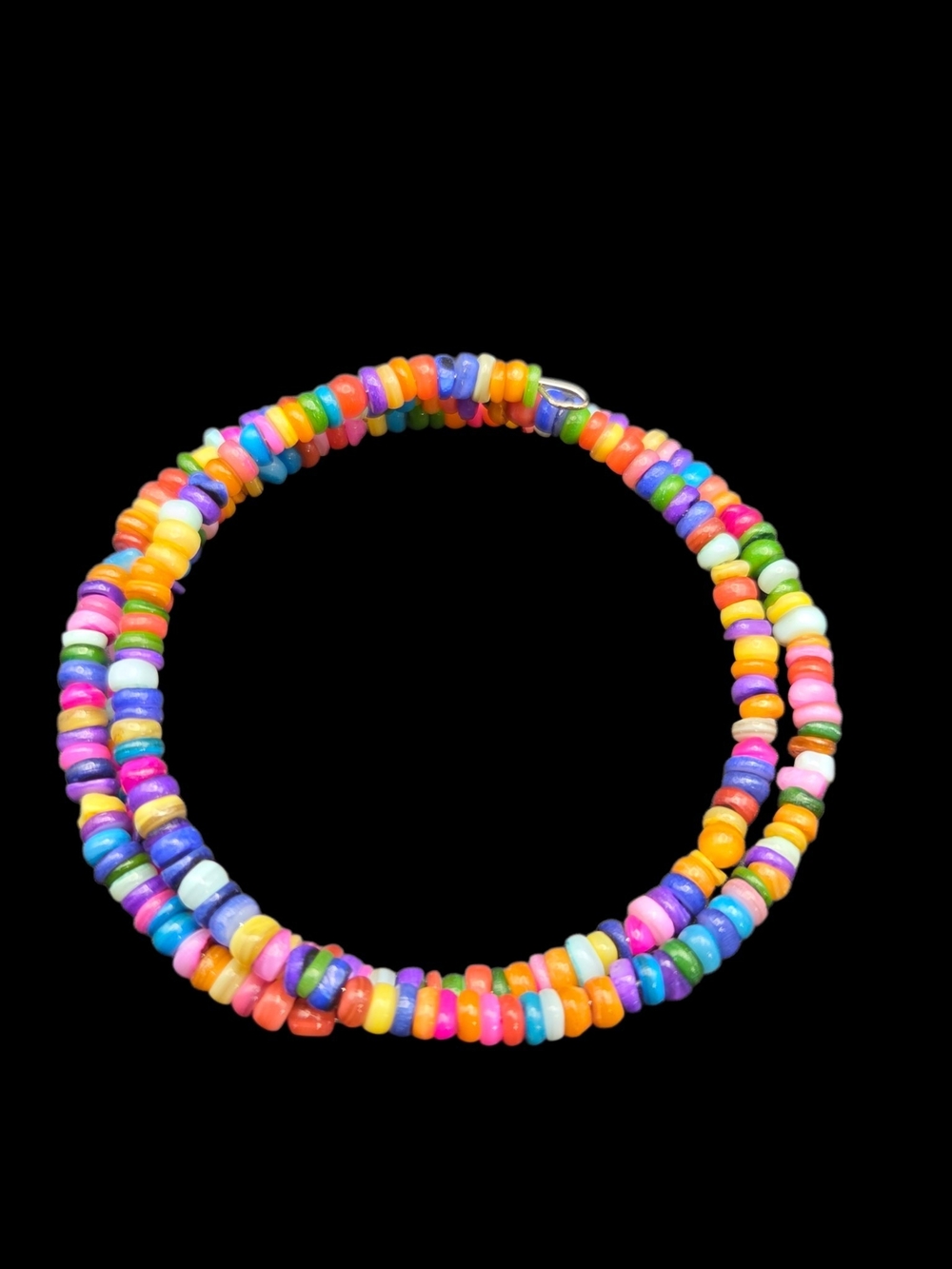 Multicolor Beaded Wire Wrap Bracelet - Vibrant Rainbow Women’s Jewelry